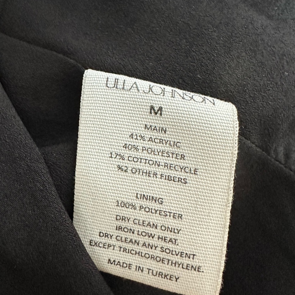 ULLA JOHNSON Adoni Jacket in Onyx, medium, LIKE NEW - Picture 9 of 10